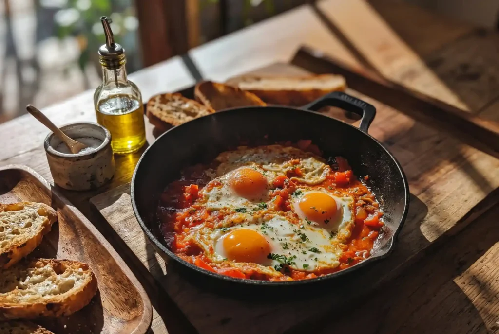 Shakshuka artesanal de Cofy Club, el brunch recomendado en Medellín para disfrutar en pareja o familia.